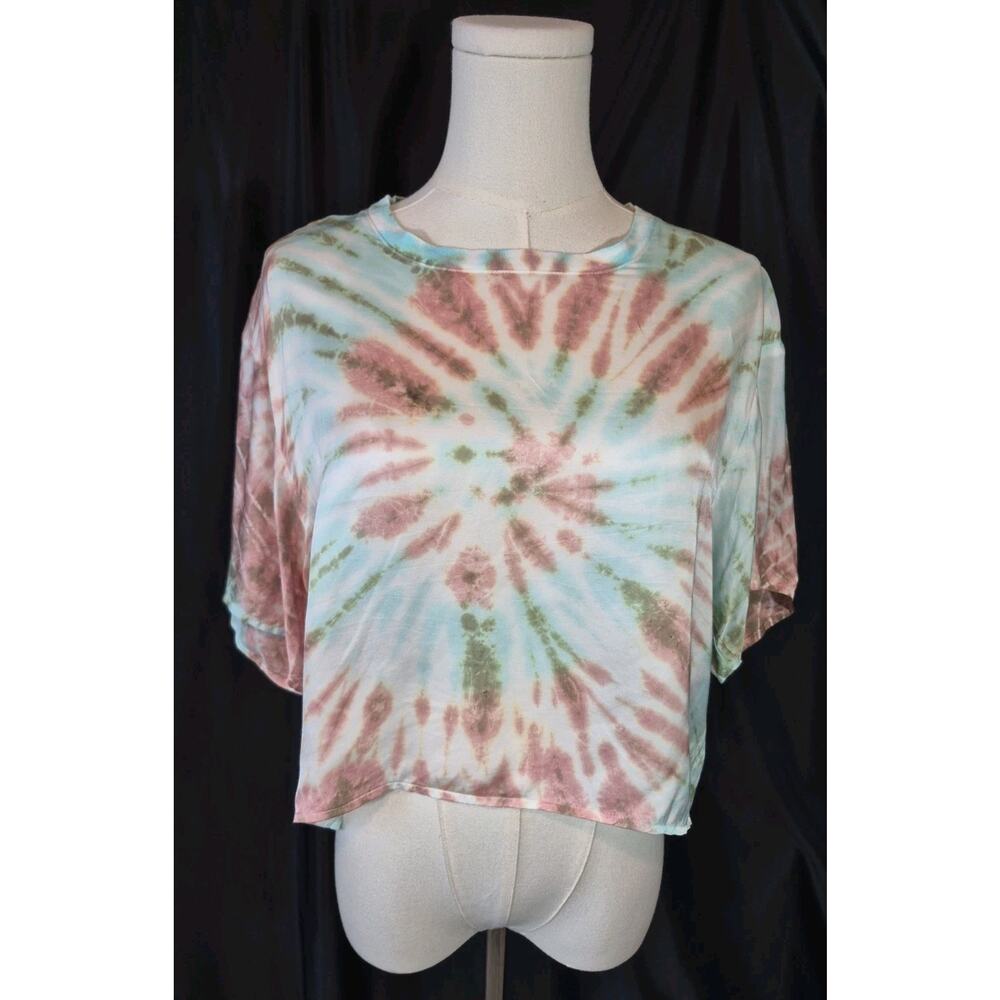Nation LTD Tie Dye Pink Blue Top XS